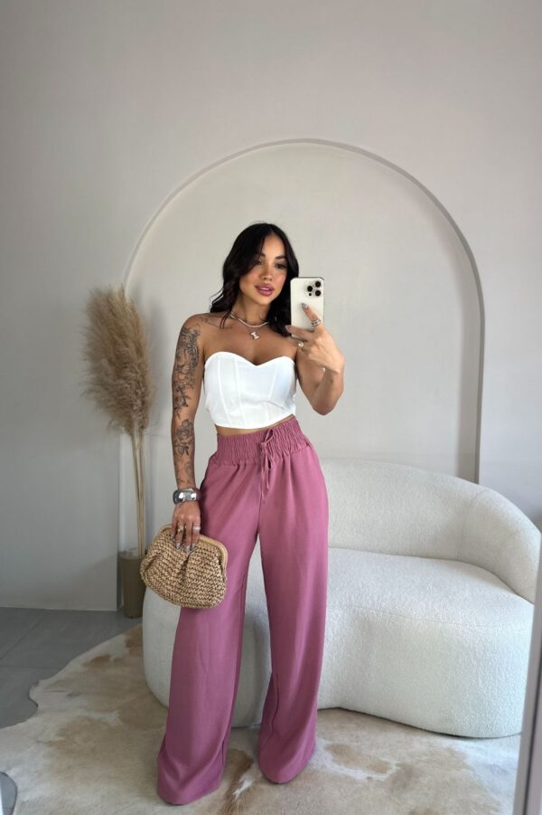 Pantalona Cós Alto Delicadeza em Candy Colors