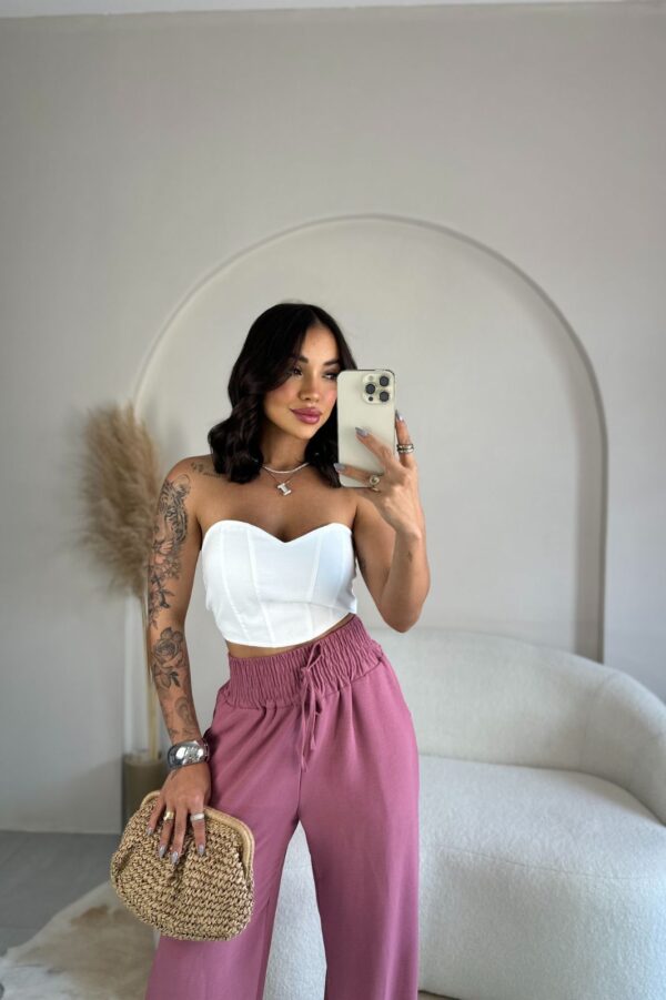 Pantalona Cós Alto Delicadeza em Candy Colors - Image 3