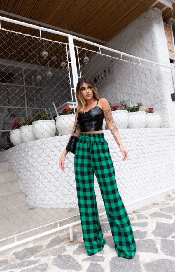 Calça Pantalona Fashion Xadrez - Image 3