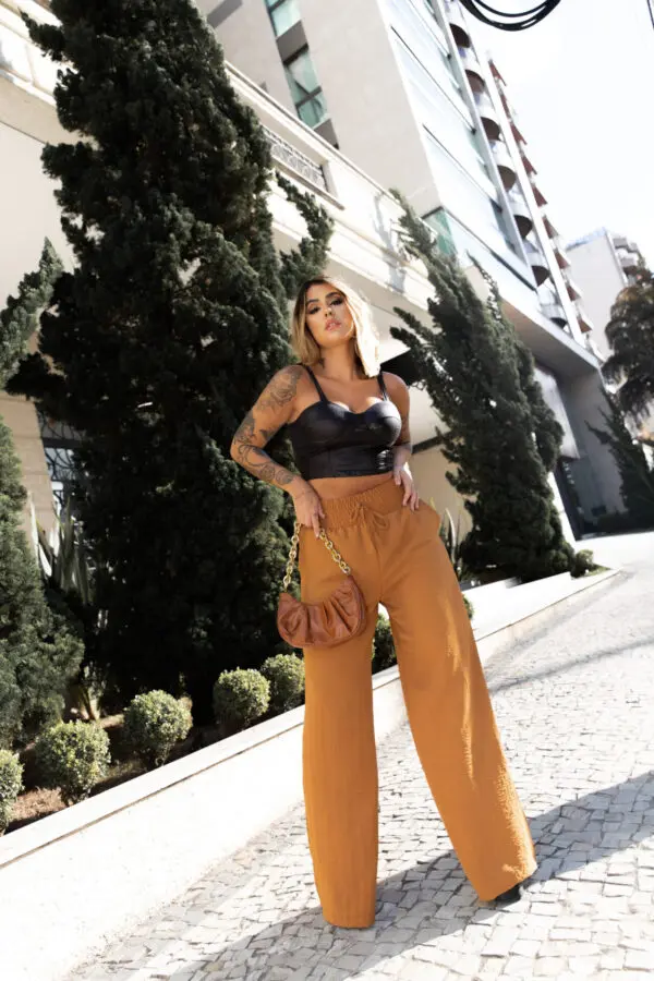 Calça Pantalona Caramelo - Image 6