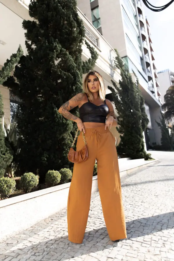 Calça Pantalona Caramelo - Image 8