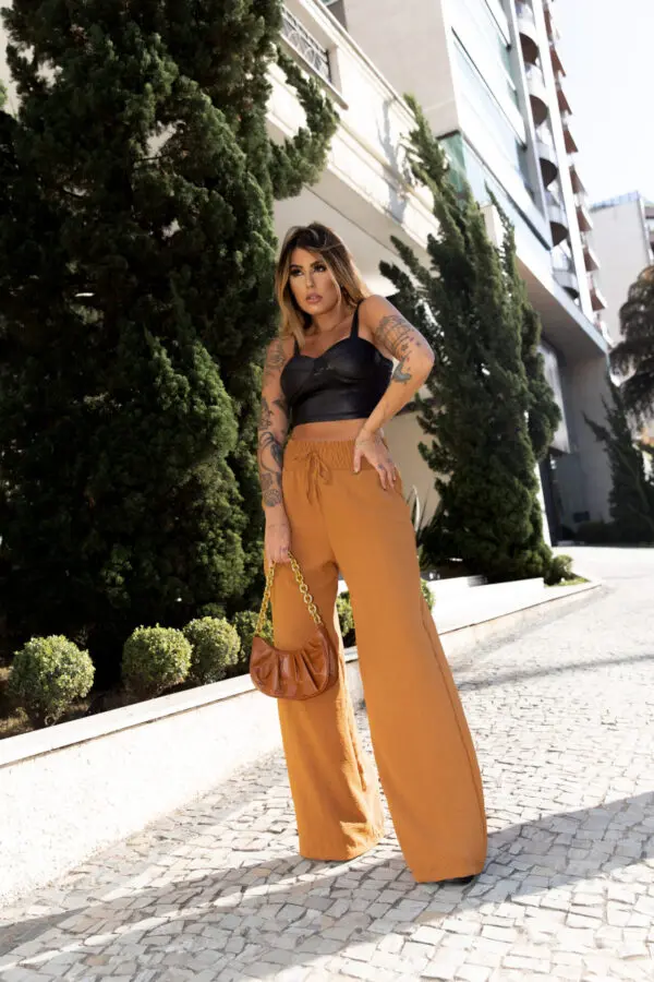 Calça Pantalona Caramelo - Image 3