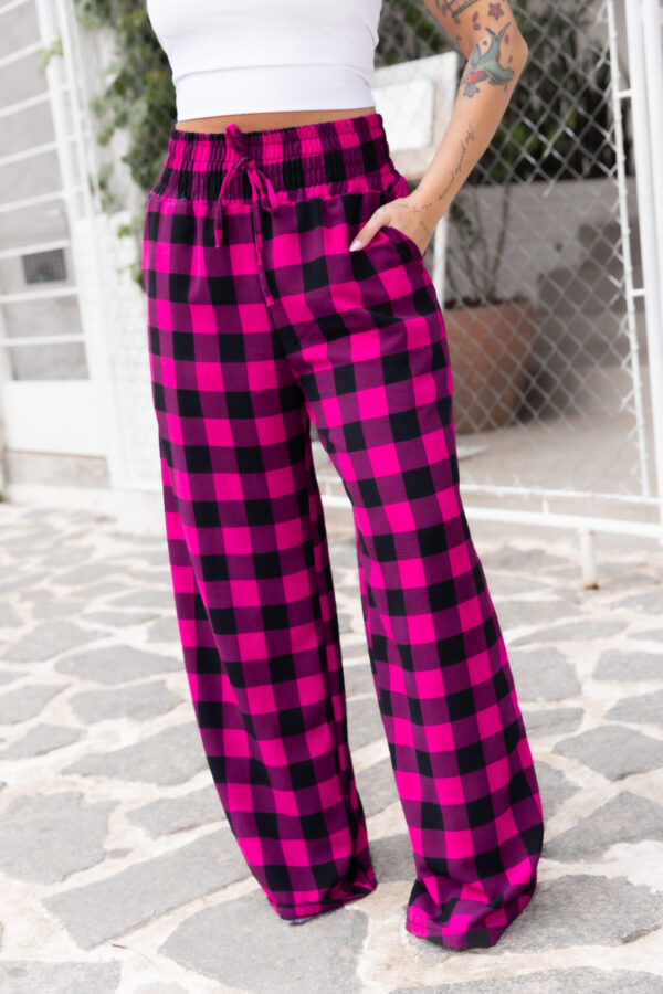 Calça Pantalona Xadrez Vintage - Image 5